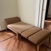 Divano chaise longue trasformabile in tessuto