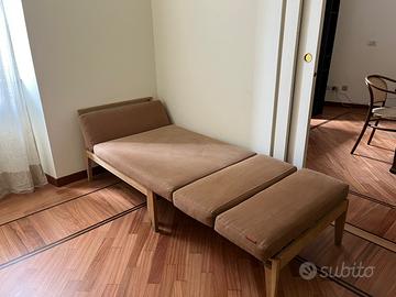 Divano chaise longue trasformabile in tessuto