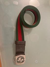 Cintura Gucci Originale - Nastro Web Verde e Rosso