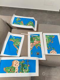 Mappa super Mario world su Tela