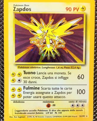 Pokémon - Zapdos 16/102 Set Base ITA (swirl)
