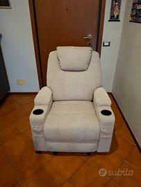 Poltrona reclinabile elettrica, massaggiante