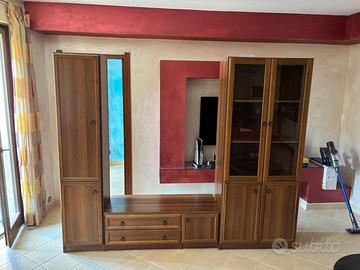 Mobile In Legno Con Vetrina e Cassetti