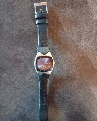 orologio Festina pelle nera argento