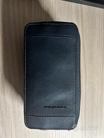 Pochette piquadro blue pelle
