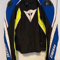 Giacca Dainese nero giallo blu taglia 48 cordura