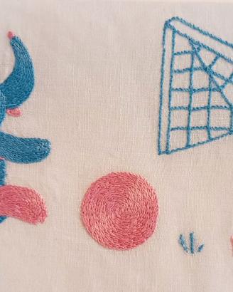 Tovaglietta pappa bimbi ricamata