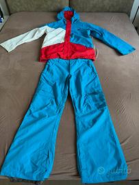 tuta sci bimbo DG (fino 13 anni) rossa/celeste/bia