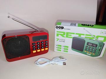 Radio Portatile Ricaricabile USB MP3 Bluetooth 