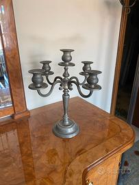 Candelabro a 5 bracci in metallo