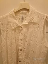 Abito estivo bianco donna corto. cotone