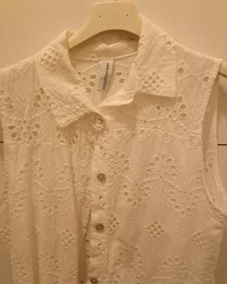 Abito estivo bianco donna corto. cotone