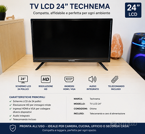 TV 24 pollici LCD con telecomando