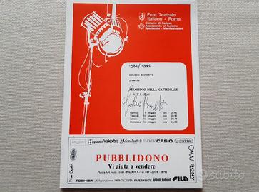 Autografo di GIULIO BOSETTI su programma teatrale