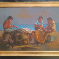 Adolfo Mastrovito ( 1940-2000)  olio su tel