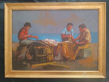 Adolfo Mastrovito ( 1940-2000)  olio su tel