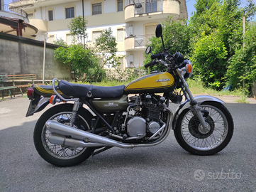 Kawasaki 900 z1 testa nera targa oro