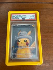 Pikachu with Grey felt Hat #85 10 PSA