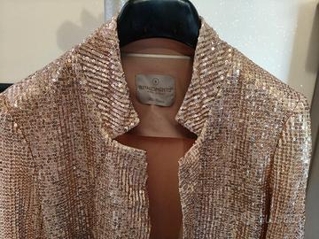 Giacca con paillettes oro 