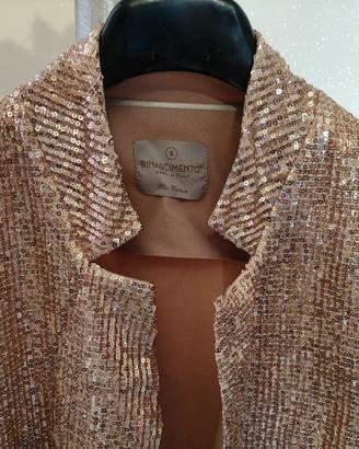 Giacca con paillettes oro 