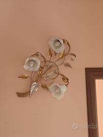 Lampadario e due applique vintage anni 70