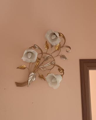 Lampadario e due applique vintage anni 70