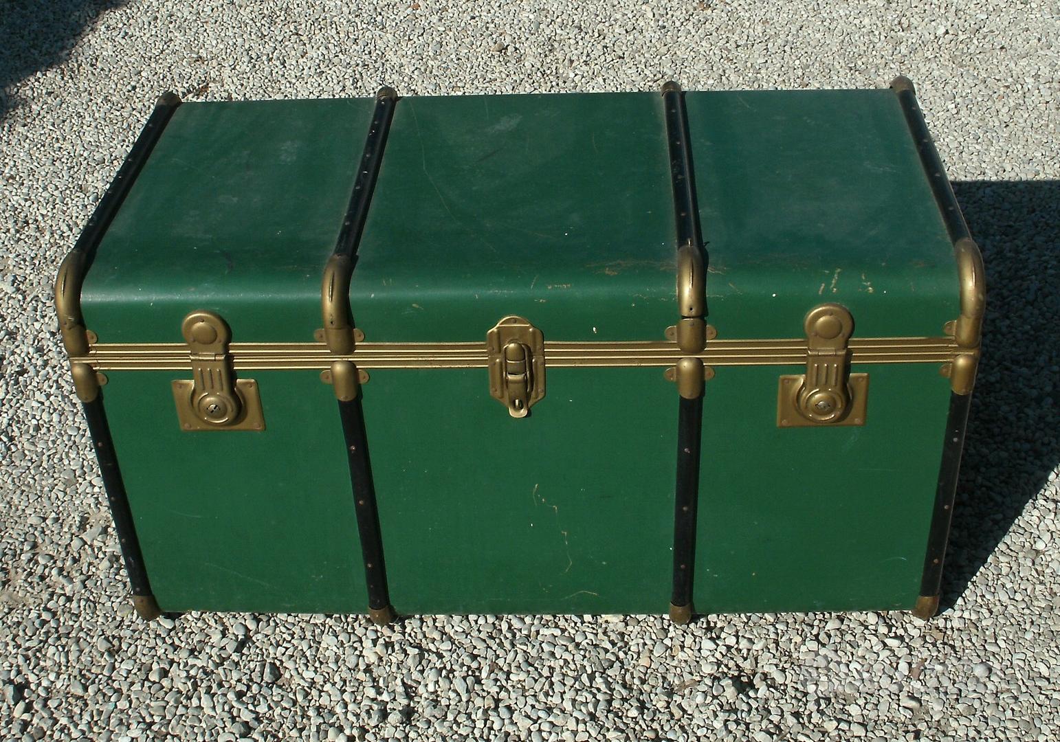 Baule vintage da viaggio verde - Arredamento e Casalinghi In vendita a  Vicenza