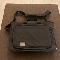 Borsa tucano porta computer nera con tre scomparti