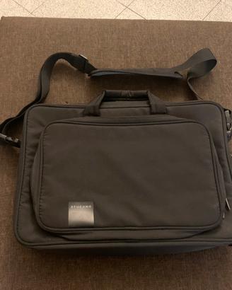 Borsa tucano porta computer nera con tre scomparti