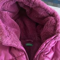 Piumino invernale Benetton con pelliccia interna