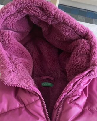 Piumino invernale Benetton con pelliccia interna