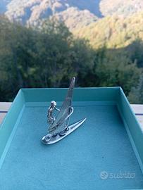 surfista in argento 800 microfusione