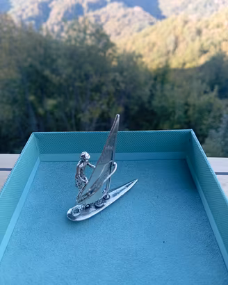 surfista in argento 800 microfusione