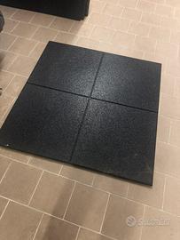 Pavimento gommato palestra - 8 pezzi 100x100x2