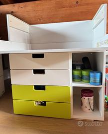 Cameretta  scrivania/fasciatoio+ armadio + letto