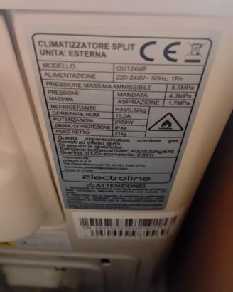 condizionatore elctroline 12000 inverter
