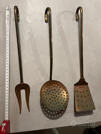 Kit mestoli on rame da cucina