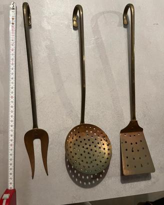 Kit mestoli on rame da cucina