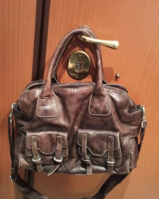 Borsa in pelle marrone Luana