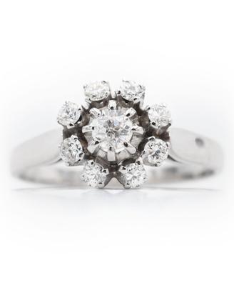 Anello Margherita in Oro 18 Carati con Diamanti