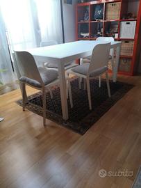 Driade tavolo di design con vetro & 4 sedie