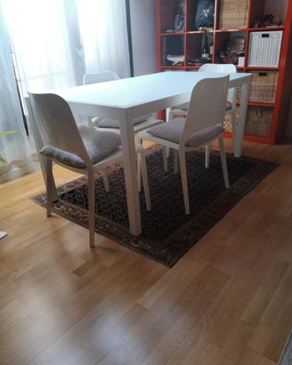 Driade tavolo di design con vetro & 4 sedie