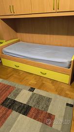 Letto singolo con rete