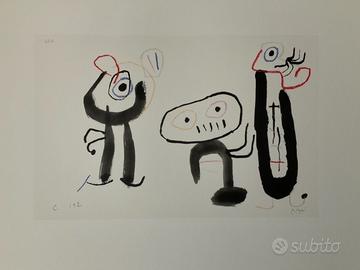 Joan Mirò Litografia cm 52x37 con certificato