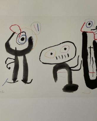 Joan Mirò Litografia cm 52x37 con certificato