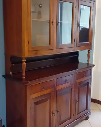 CREDENZA NAPOLETANA CON CRISTALLIERA
