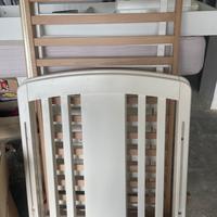 Lettino con sponde reclinabili + fasciatoio+mater