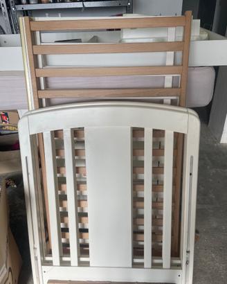 Lettino con sponde reclinabili + fasciatoio+mater