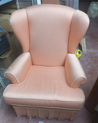 poltrona imbottita  colore rosa