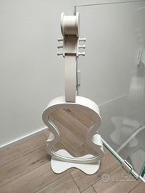 violino in legno bianco porta gioielli 